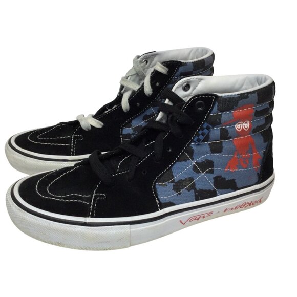 Vans X Krooked Sk8-Hi High Top Sneakers Natas Ray Barbee Skateboarding Shoes 7.5 - Picture 1 of 10